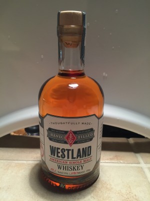 Westland Distillery (Seattle, WA) Cask #359 hand-filled at the distillery half-bottle (375ml) Single Cask release July 2015 Cask Strength 54.1% ABV Bottle #215