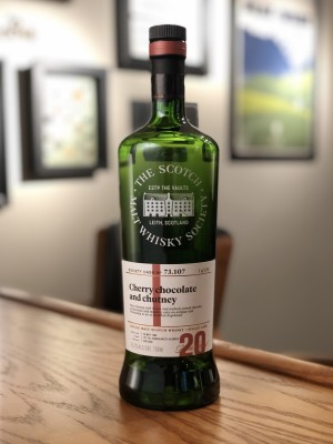 Aultmore SMWS 73.107 (20 year - May 1998) "Cherry chocolate and chutney" - 1st-fill Oloroso hogshead for 2 years after 18 years in ex-bourbon hogshead - 55.3% ABV