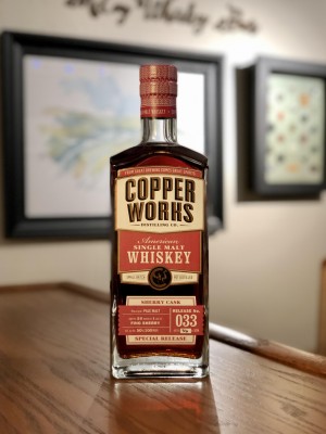 Copperworks Distilling Company Special Release 33 Pale Malt aged in a single ex-Fino Sherry cask for 30 months - 50% ABV