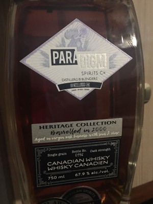 Paradigm 19 Year 2020 Heritage Collection Cask Strength Single Grain 67.9% abv. 