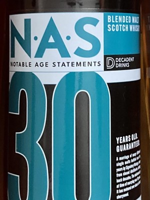 Decadent Drinks N-A-S Notable Age Statements 30 YO Blended Malt (From Signatory Warehouses) 45.1% abv