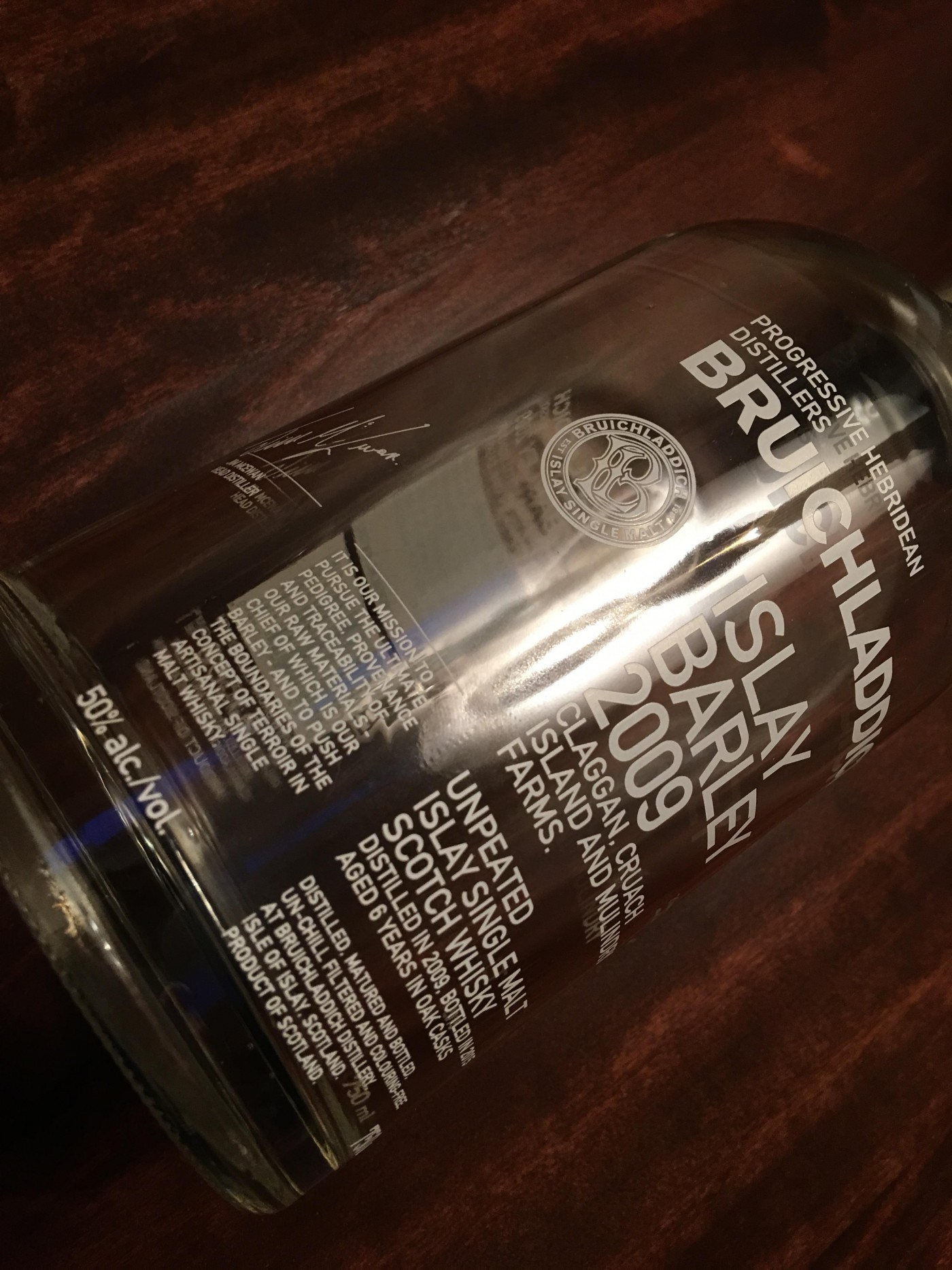 What was the last bottle you finished? (page 51) Whisky Connosr