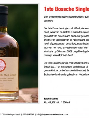 Zuidam Eerste Bossche Single malt