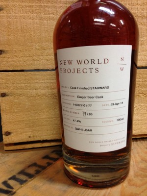 New World Whisky New World Project Cask Finished Starward Ginger Beer Cask