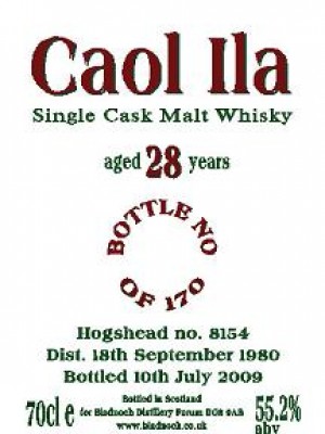 Caol Ila Bladnoch bottling, 1980 / 2009