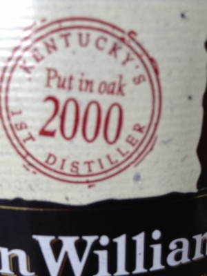 Evan Williams 2000 Single Barrel No. 846