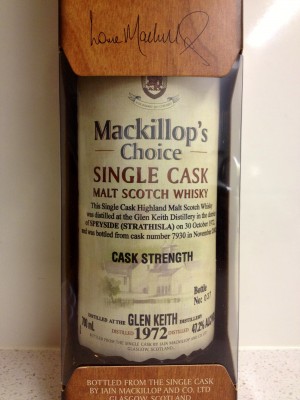 MacKillop's Choice Glen Keith 1972 Cask 7930
