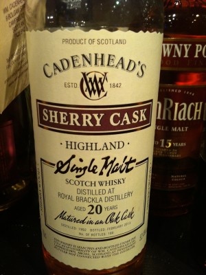 Cadenhead's Royal Brackla 20 years