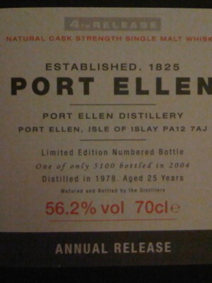 Port Ellen 25 Year Old Release 4 (2004)