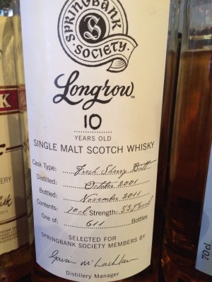 Springbank Society 10 years old