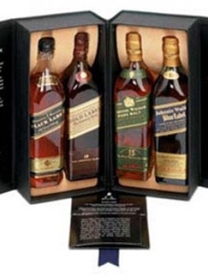 Johnnie Walker The Collection (20cl bottles of Black, Green, Gold and Blue Label)