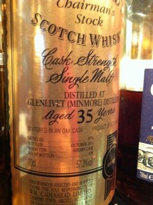 Cadenhead's Glenlivet 35 year