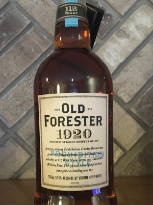 Old Forester 1920 Prohibition Style 115 proof KSB NAS