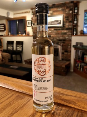 Miltonduff SMWS 72.92 (7 year - March 2011) "A wonderful welcome" from a first-fill ex-bourbon barrel - 62.2% ABV.
