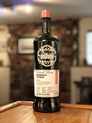 BenRiach SMWS 12.67 (12 year - Dec. 2008) "Horseback in the forest" - After ten years in an ex-bourbon hogshead, finished in a 2nd-fill charred ex-red wine barrique cask - 57.0% ABV.