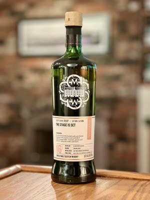 Royal Brackla SMWS 55.87 (16 year - Aug. 2006) "The stage is set" - After 13 years in an ex-bourbon hogshead combined 2 casks and transferred it into a 1st-fill ex-bodega Oloroso barrique cask - 56.3% ABV