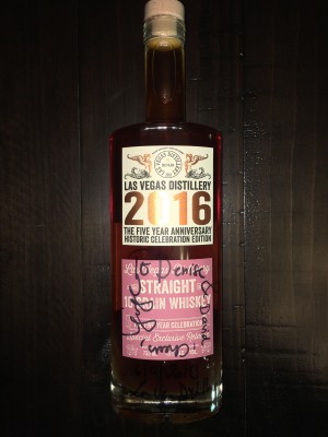 Las Vegas Distillery Straight 10 Grain Whiskey The Five Year Celebration Special Exclusive Release