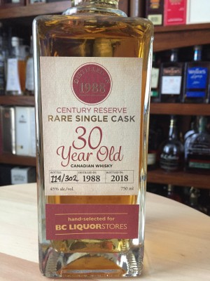 Century Rare Single Cask 30YO 1988-2018 Bottle114/302, 45% abv. 