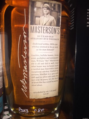 Masterson's Straight Rye 10 YO Hungarian Oak