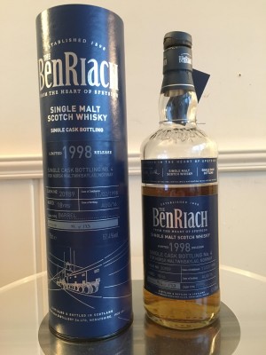 BenRiach 1998 Single cask bottling No. 4 for NMWL