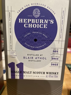 Blair Athol Hepburn's Chouce 11 year old