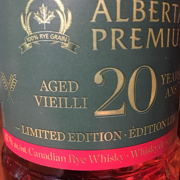 Alberta Distillers Alberta Premium 20 YO Rye