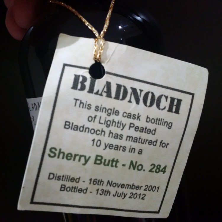 Bladnoch 10 YO Sheep Label Sherry Butt #284